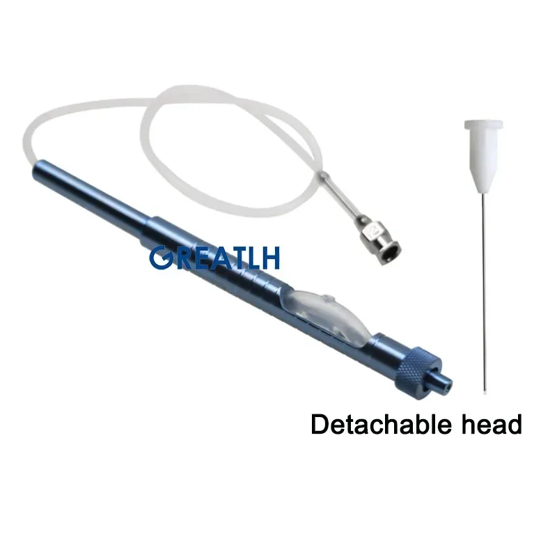 GREATLH 23G 25G Backflush Handle Aspiration Flushing Needle Autoclavable Ophthalmic Surgery Instrument