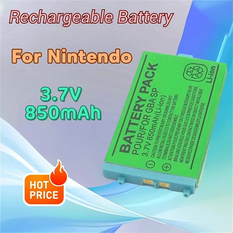 

3.7V 800mAh Rechargeable Battery for Nintendo GBA-SP Game Console
