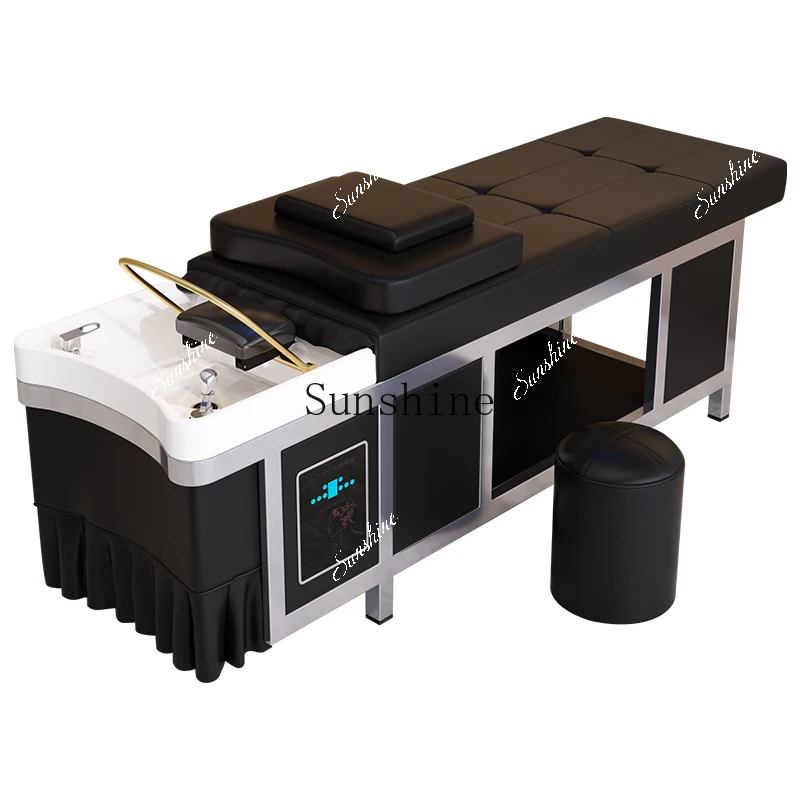 High-end Thai hair treatment shampoo bed hair salon water circulation fumigation steel frame beauty salon TF