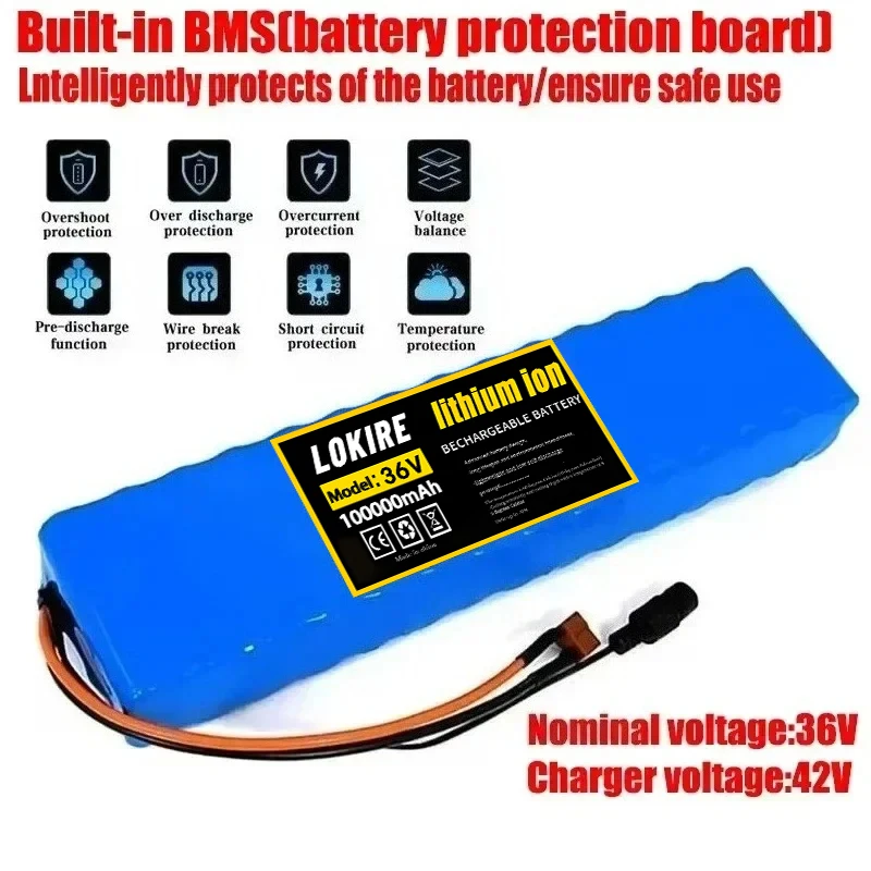 36V 100000mAh 10S2P 36V Elektroroller-Akku Lithium-Elektroroller 500W Elektroroller-Akku 36V 10S2P Akku – Detail 4