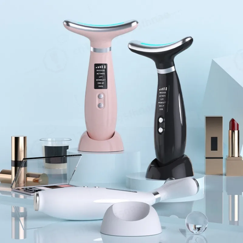 Cold Compress Neck Beauty Massager Vibration Neck Care Device Lifting Neck Skin Smoothing Lines Home Beauty Tool