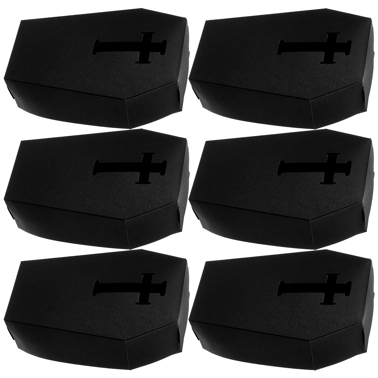 Boîtes à Bonbons pour Halloween, Accessoires Décoratifs, Coffin Favor, Rangement en Papier, Beaucoup de Goodies, 6 Pièces