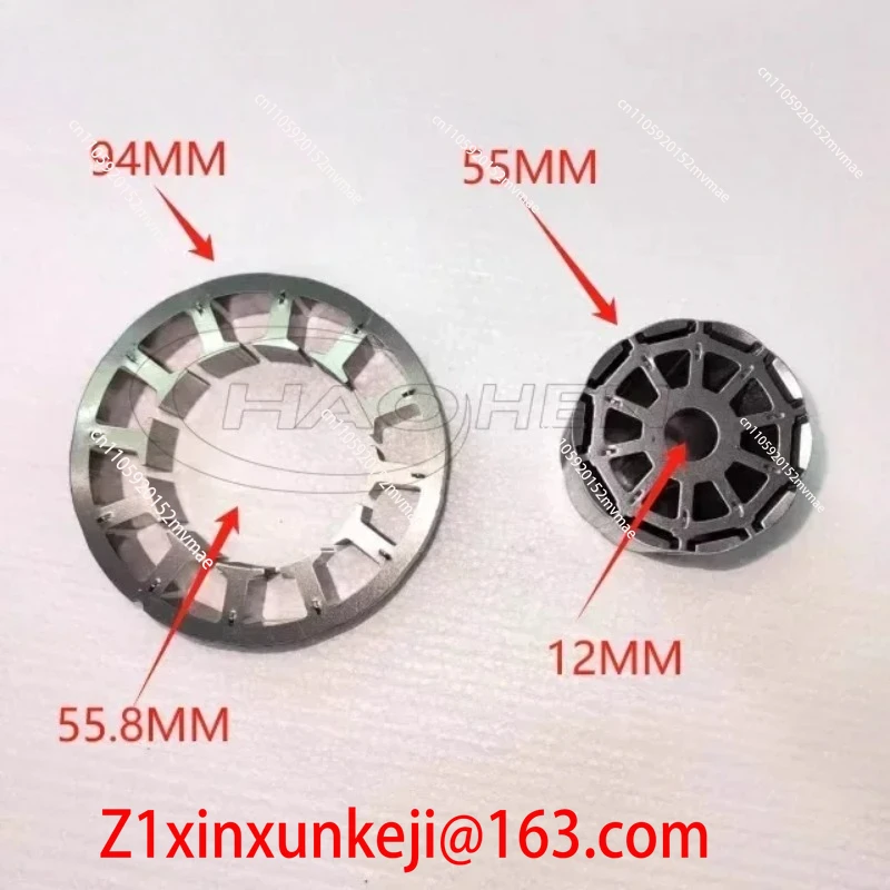 12 pole brushless motor generator stator rotor iron core outer 94 * inner 55.8