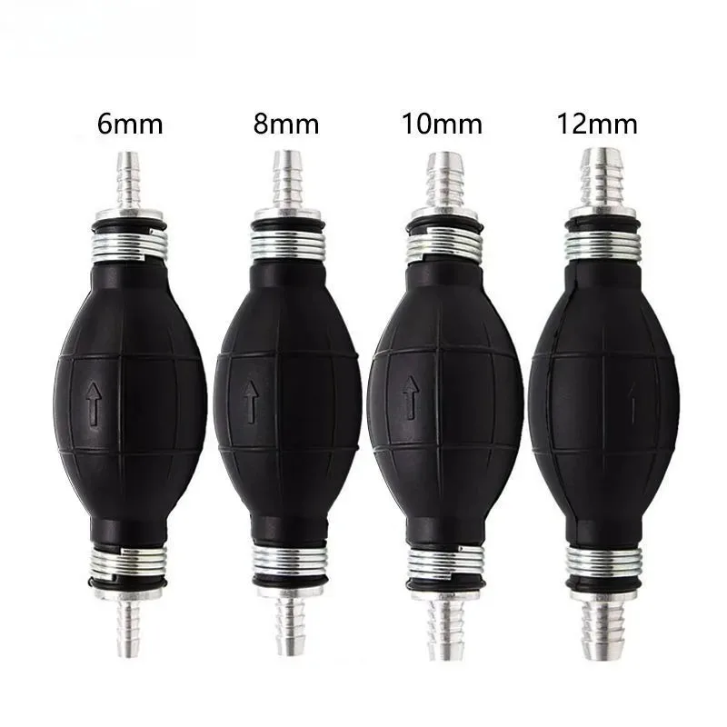 6/8/10/12mm for Car Boat Marine Outboard Hand Fuel Pump Line Rubber Aluminum Hand Primer Bulb Diesel Oil Transfer Petrol