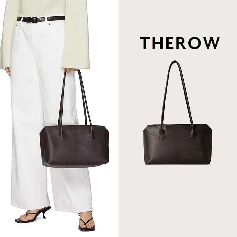 Therow Underarm Bag Terrasse Bag Minimalist Tote Bag Genuine Leather Portable Shoulder Bag Cowhide Large Capacity Bag