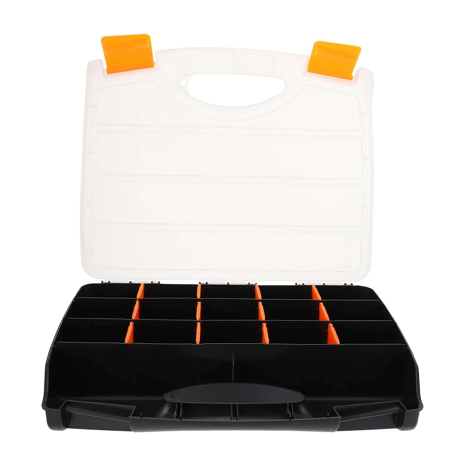 

Plastic Storage Bins with Lid Toolbox Container Dividers Small Clear Organizer Cubbies Cube