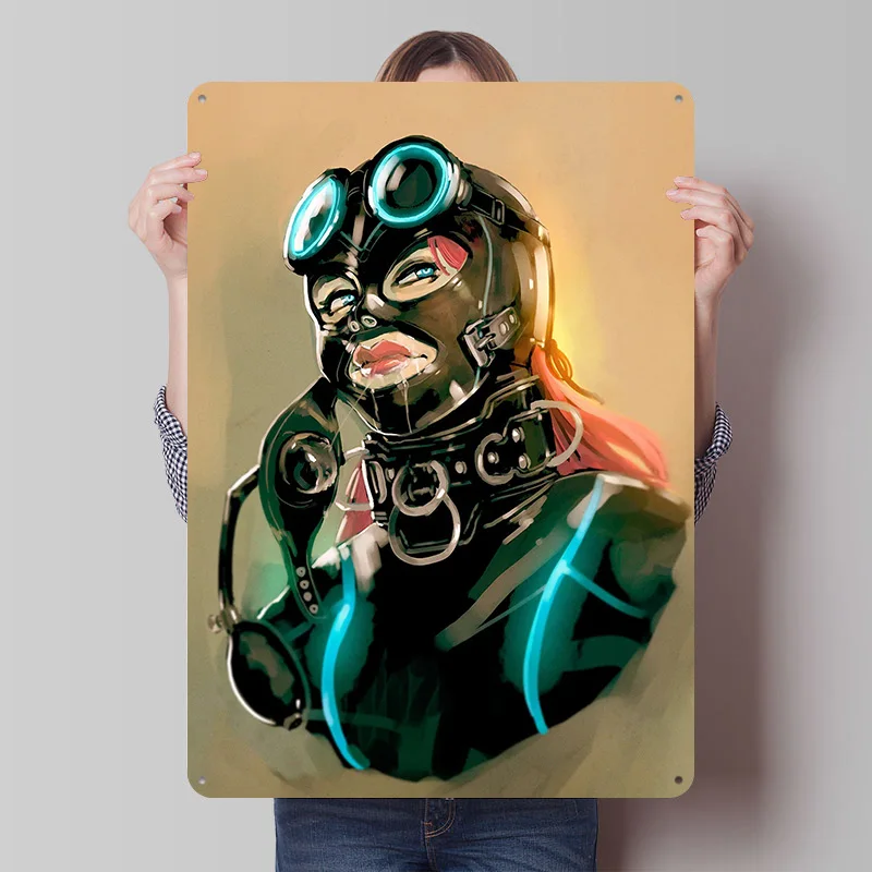 Playing Around Painting While Watching Movies. Poster Customized Vintage Metal Signs Wall Art Retro Tin Plaque for Wand Deko