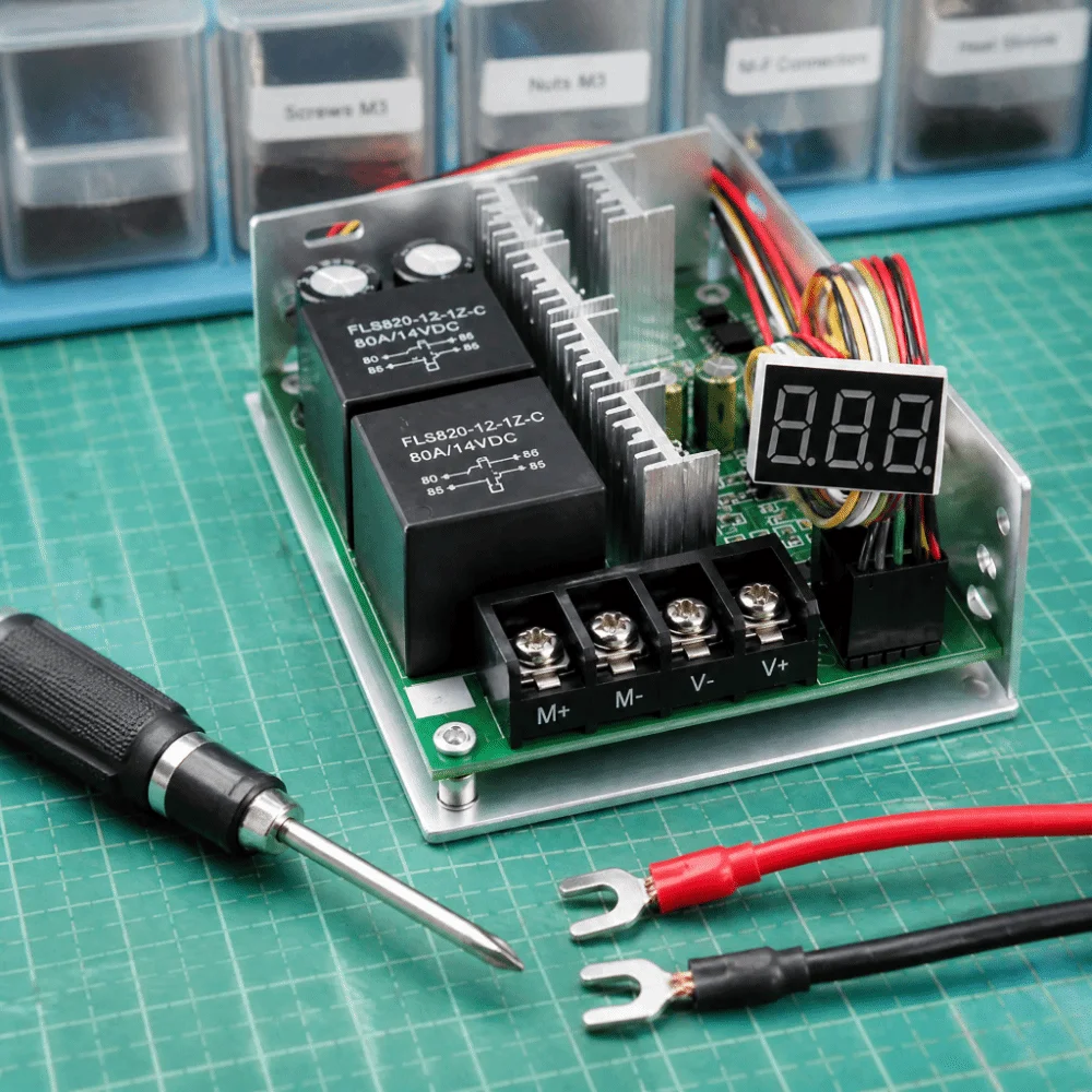 60A Current Rating PWM Motor Speed Controller DC 10-55V Input CW/CCW Switch Adjustable Speed Controller
