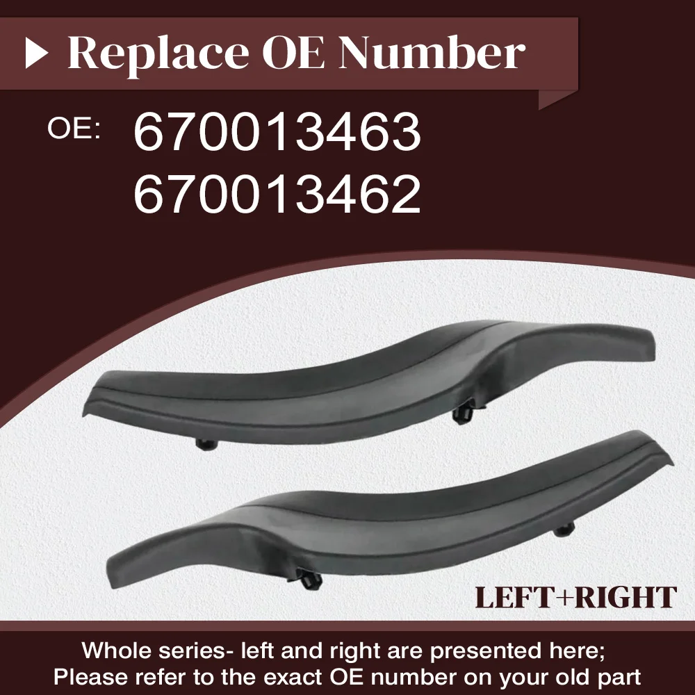 

For Maserati Quattroporte Ghibli 2014 2015 2016 2017 2018 2019 - 2021 Windshield Cowl Extension Trim Cover 670013462 670013463