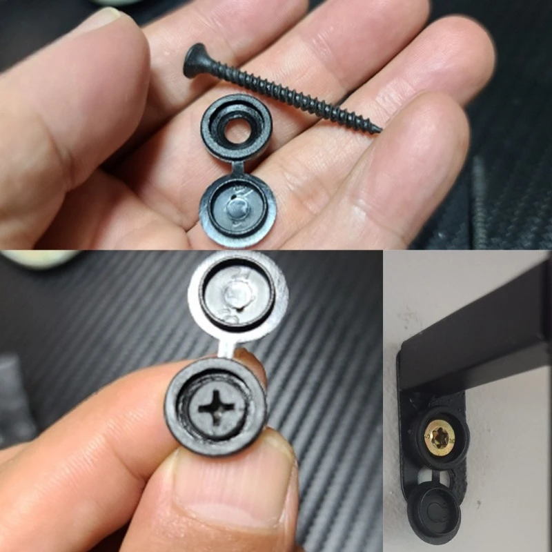 Screw Cover Cap White Black Grey Plastic One-piece Screw Cap Cover Nail Nuts Bolts Decorative Cover Screw Folding Ugly Covers