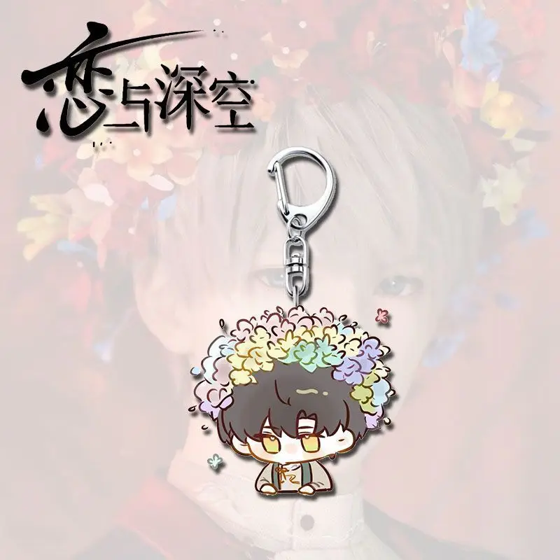 Gantungan Kunci Akrilik Kreatif Lucu Xavier Caleb Sylus Rafayel Zayne Love and Deepspace, Aksesoris Animasi, Dekorasi Tas Ransel, Hadiah