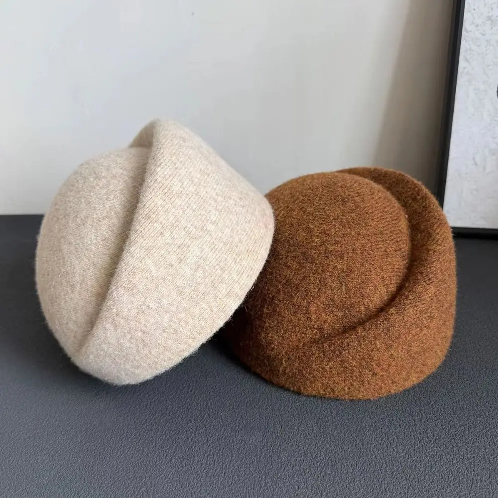 Fashion French Style Pillbox Hat Fedoras Elegant Beret Hat Air Hostess Solid Color Medicine Box Hat Performances