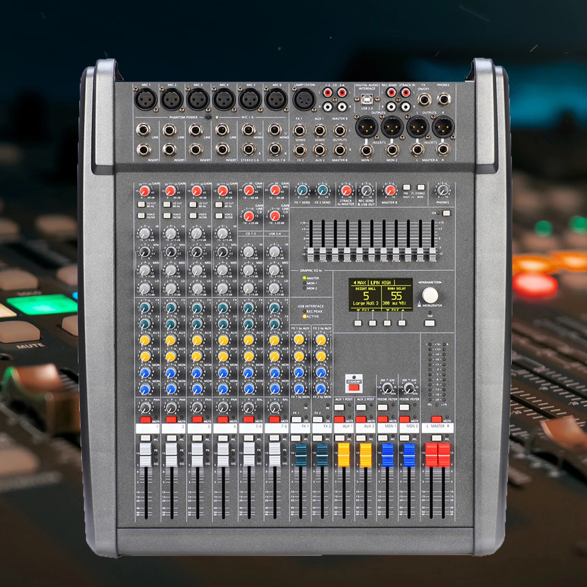 Leicozic CMS600-3 Mixing Console Audio Mixer Professional 8-Channel Mixer Consola De Sonido Mesa De Som Batidora Pro Audio