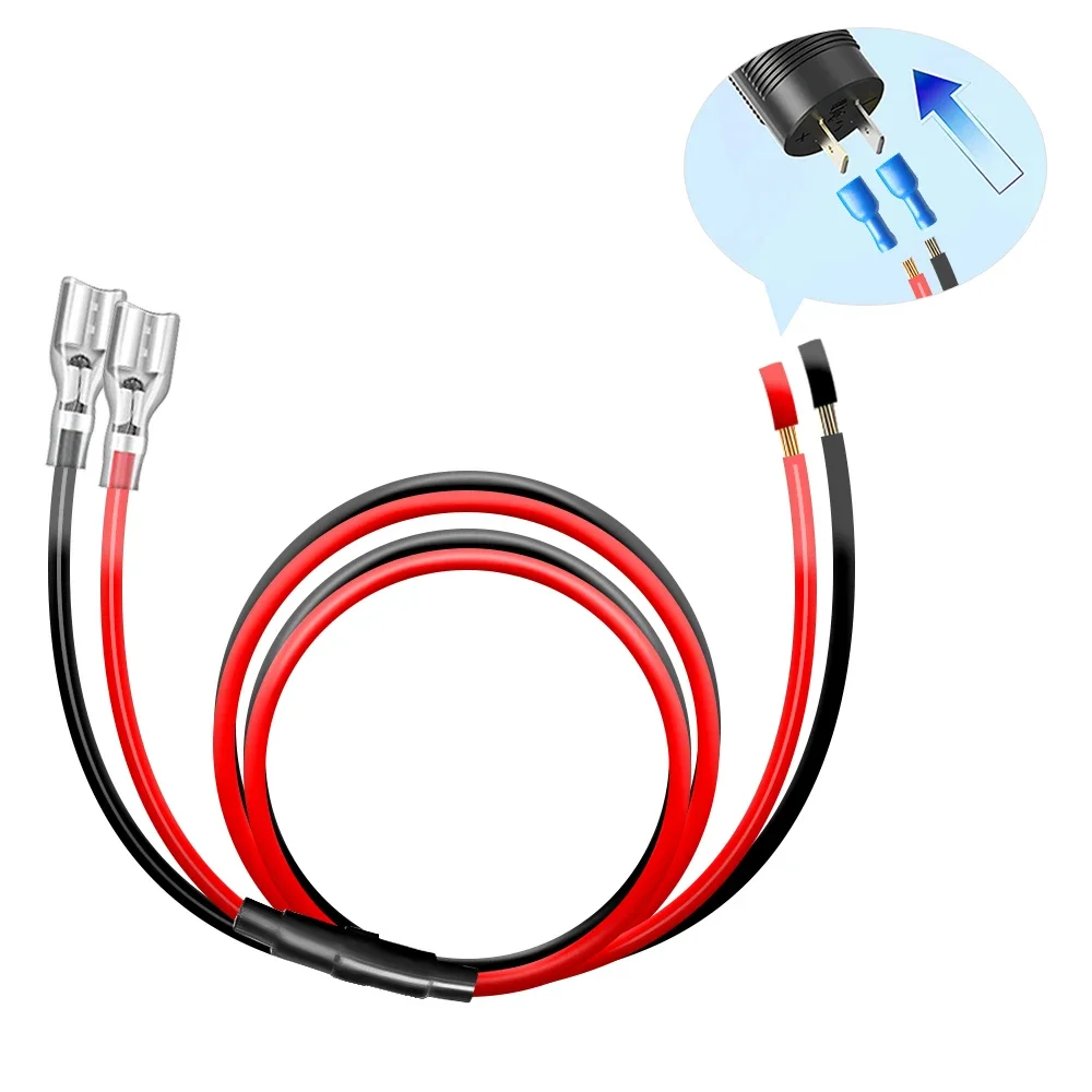 Car Charger Socket Cable 60cm Cigarette Lighter Wire Harness Connector Cord With 10A Fuse for Car Marine Motorcycle ATV RV Refit