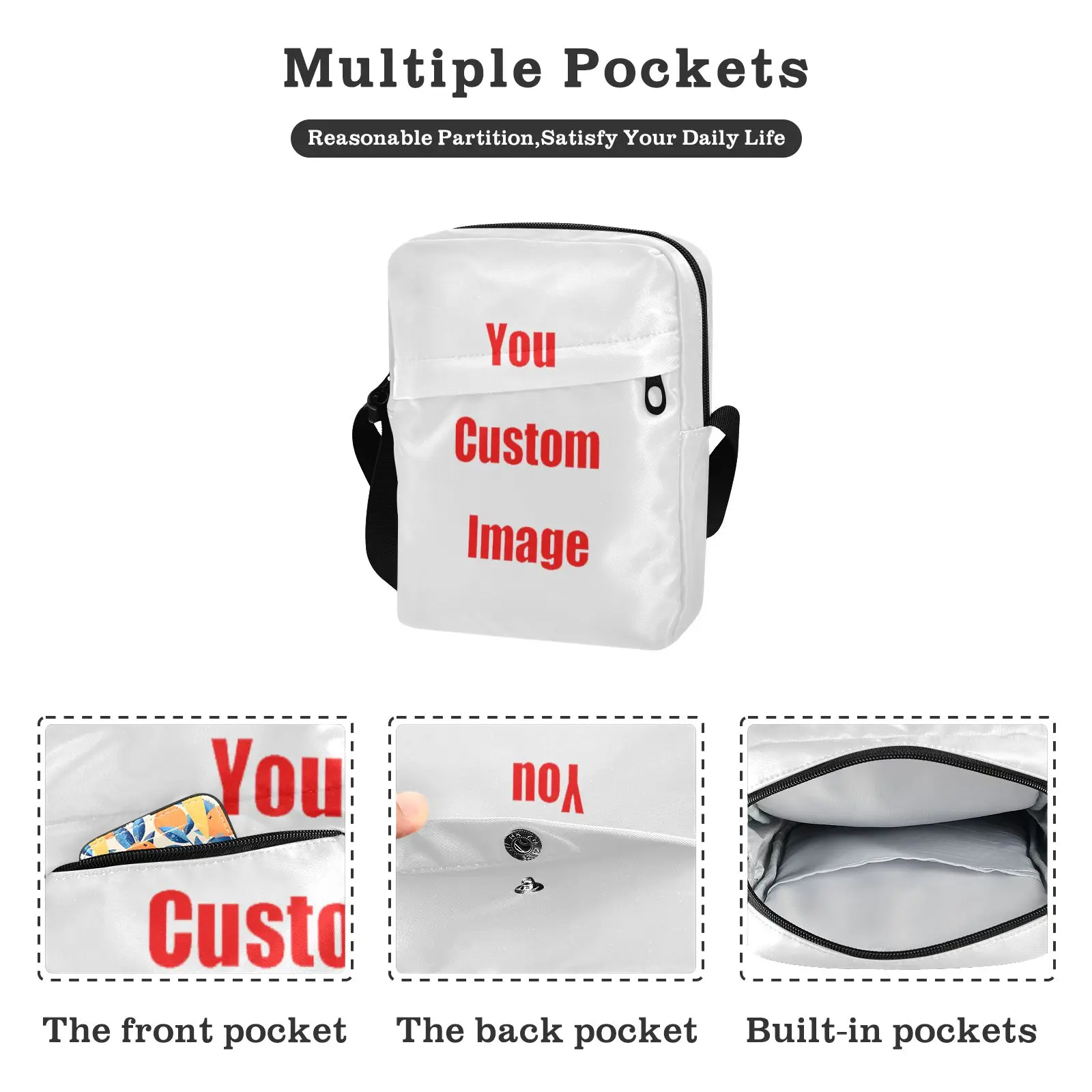 Bolsa mensageiro masculina moda pequena poliéster casual bolsas masculino crossbody bolsas de ombro para homem personalizado bolsas e bolsas