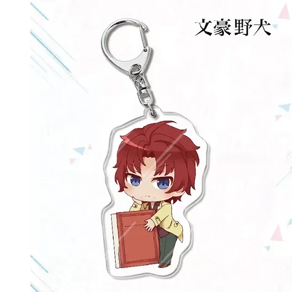 Acrylic Key Chains Anime Peripherals Dazai Osamu Ryunosuke Akutagawa Nakahara Chuuya Fashion Jewelry Cosplay Costumes DIY Props