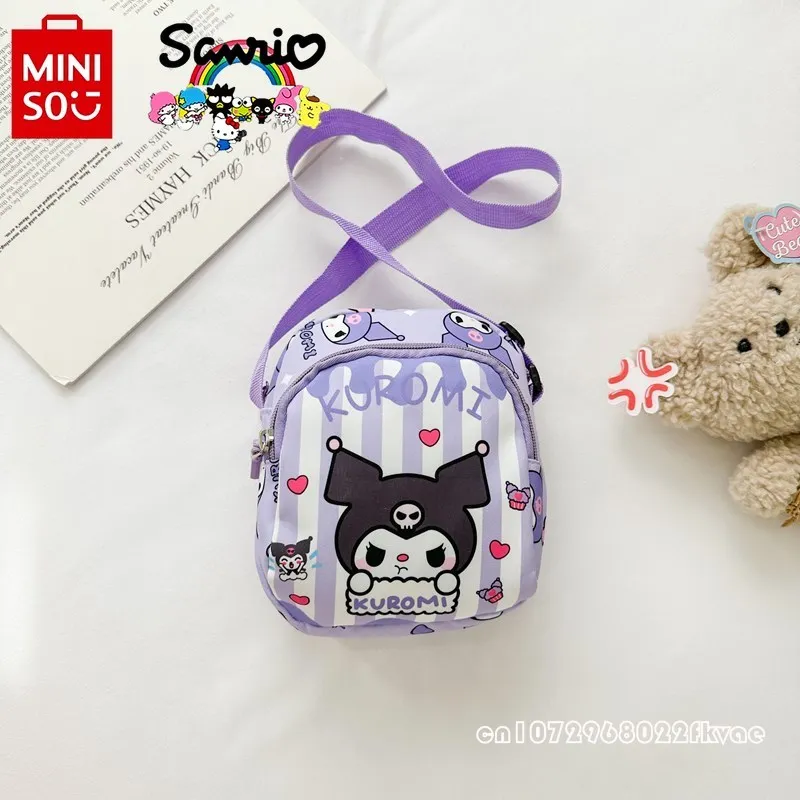 Sanrio Children's Crossbody Bag Fashionable and High Quality Nylon Girls' Shoulder Bag Cartoon Versatile Portable Storage Bag