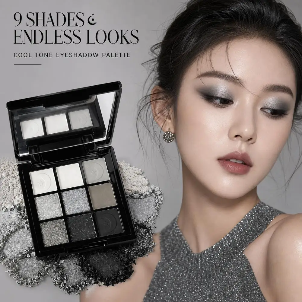 Matte Lidschatten-Palette, hochpigmentiertes Lidschatten-Puder, kreieren Sie einen neutralen Augen-Look, Smokey Eyeshadow, schwarzes, glänzendes Augen-Make-up – Detail 5