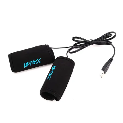최신 1 쌍 오토바이 가열 그립 USB 전기 뜨거운 자전거 오토바이 모터 크로스 핸들 핸들 바 따뜻한 이동식 그립