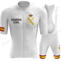 White Civil Guard 2024 Cycling Jersey Men Set Cycling Clothing shirt Road Bike Suit Bicycle Bib Shorts MTB Maillot Ciclismo Ropa