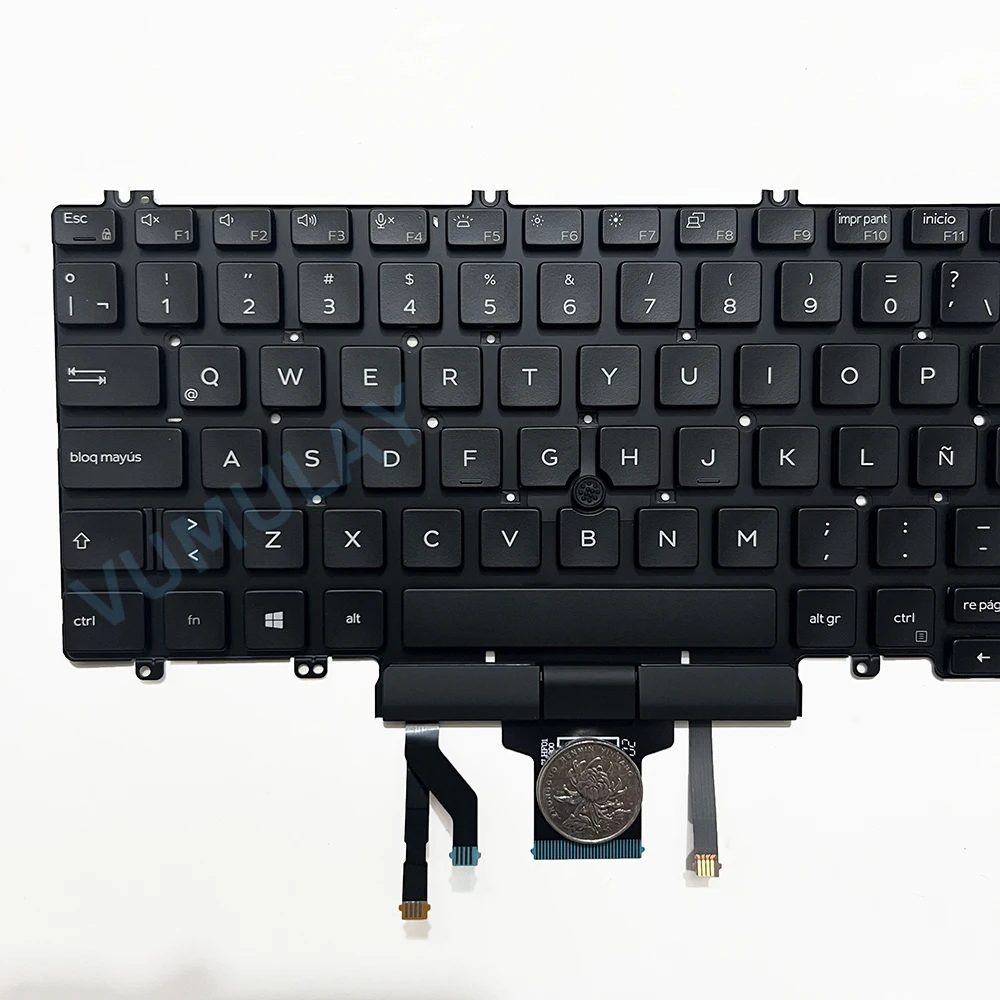 Imagem -04 - Teclado Retroiluminado Latino para Dell Latitude 5500 5501 5510 5511 Precisão 3550 3551 3540 3541 3500 3501 Xwcfm Dlm18g9 0wmcdp la