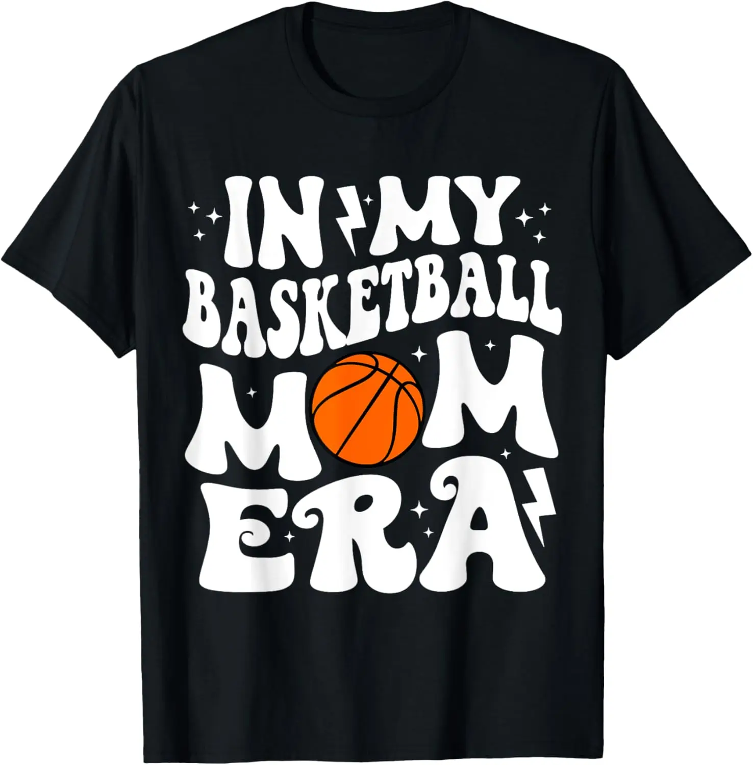 In My Basketball Mom Era Cute Groovy Basketball T-Shirt