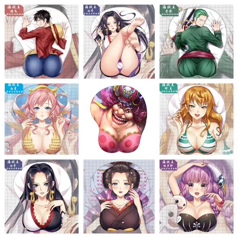 

Full Set One Piece Nami Robin Hancock Sexy Mouse Pad 3D Big Breast Mousepad Wrist Rest Cute Anime Silicone Oppai Ass Mouse Mat