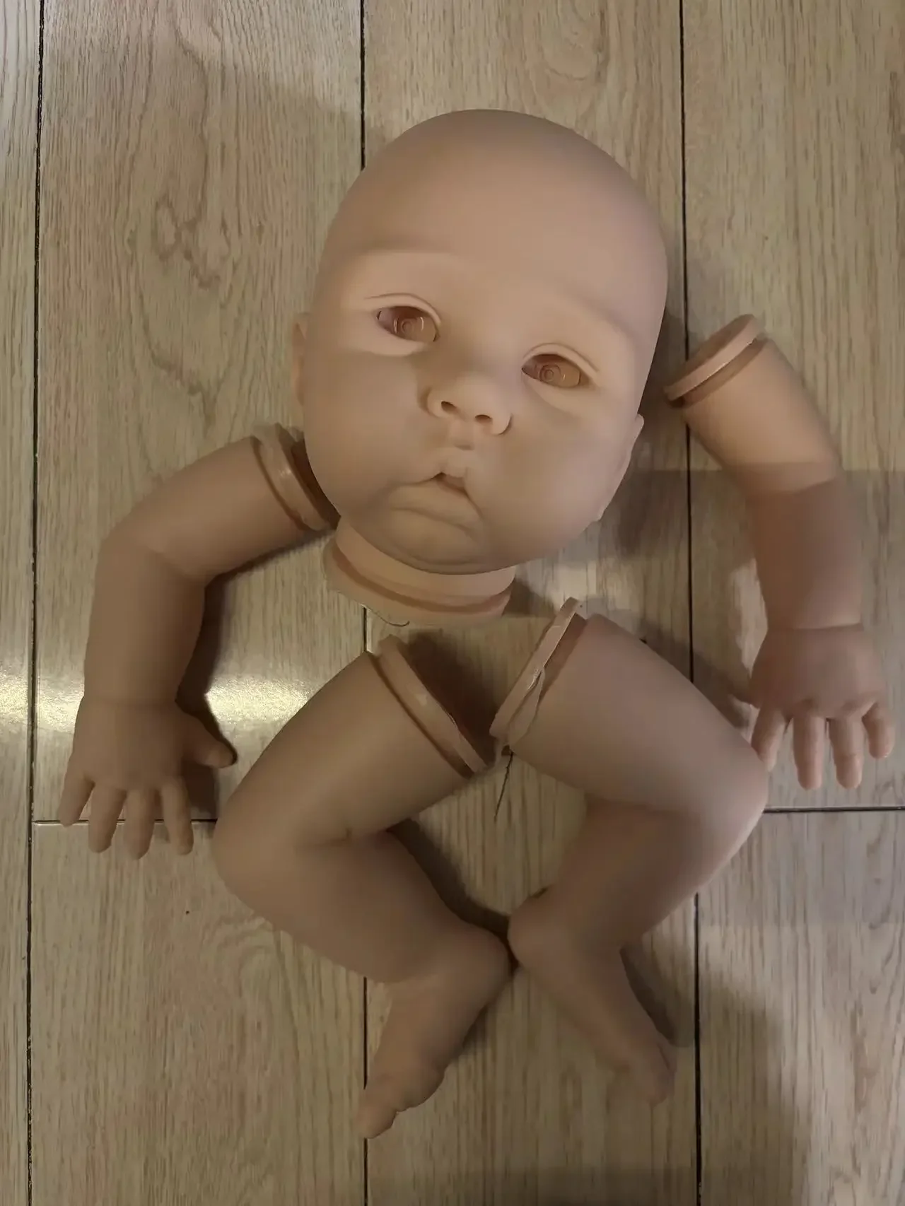 NPK 22インチ 未塗装 未完成 リボーンドール DIYキット エイミー フレッシュカラー ソフトタッチ 布ボディ＆目付き ベビーギフト