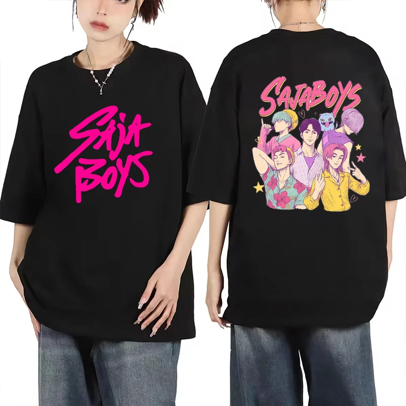 

New K-Pop Demon Hunters Saja Boys Printing T Shirt Men/Women Tops Tees Summer Cool Loose Short Sleeve