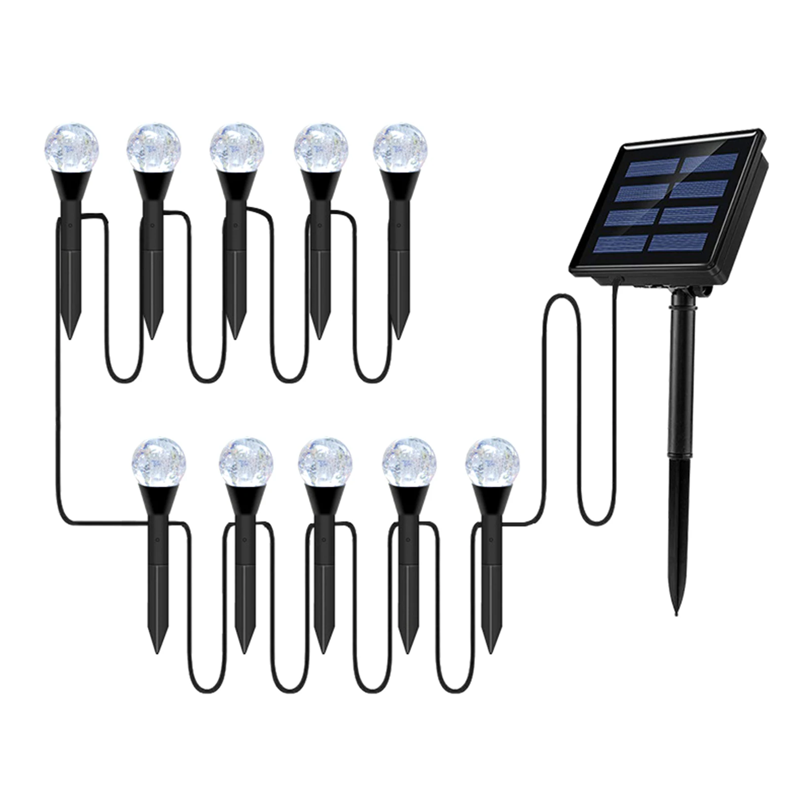 Imagem -06 - Outdoor Solar Bubble Lawn Lamp String Grupo Decoração da Paisagem Ip67 Impermeável Solar-powered Stake Lights para Garden Yard