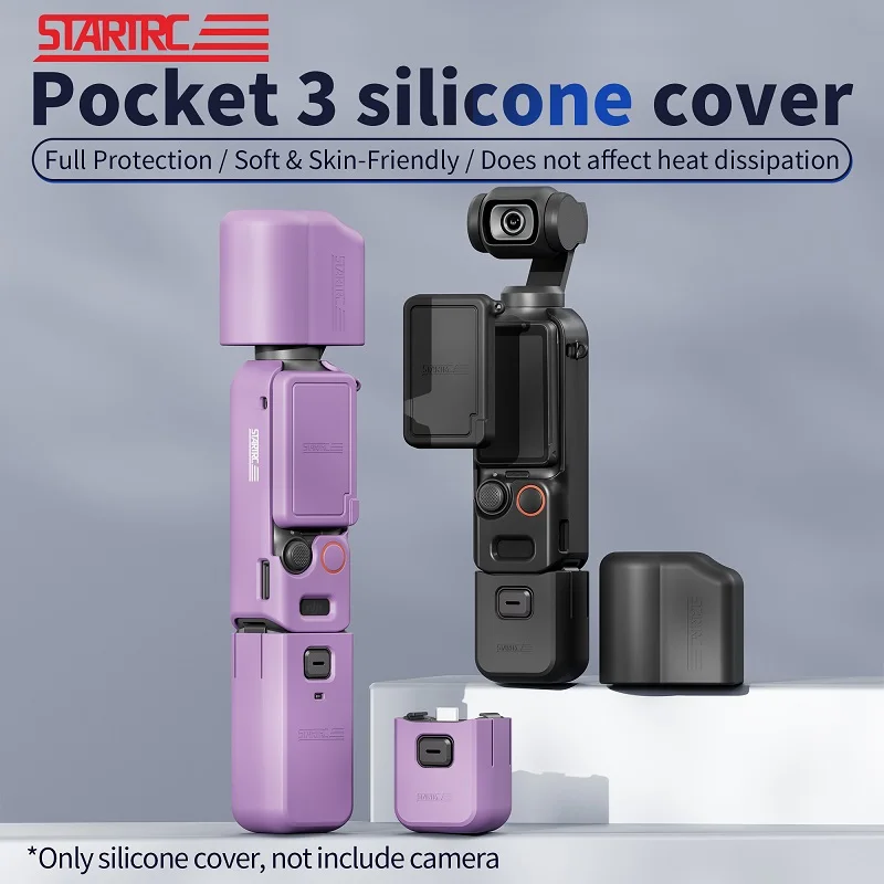 Silicone Protective Case Cover fo DJI Osmo Pocket 3 All-Round Protection Gimbal Camera Lens Screen Protector Sleeve Skin