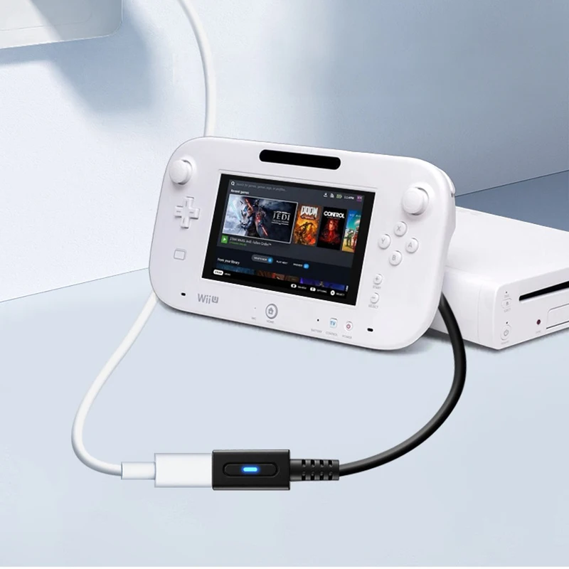 for WII U PD Charging Cable USB C Female Converter Type C Plug Power Supply Adapter Cord with Instruction Light for Nintendo WII