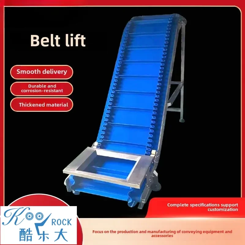 Climbing Conveyor Belt, Confectionery Customized Industrial Inclined Belt Lifter, Unloading & & Food Grade Belt Conveyor System