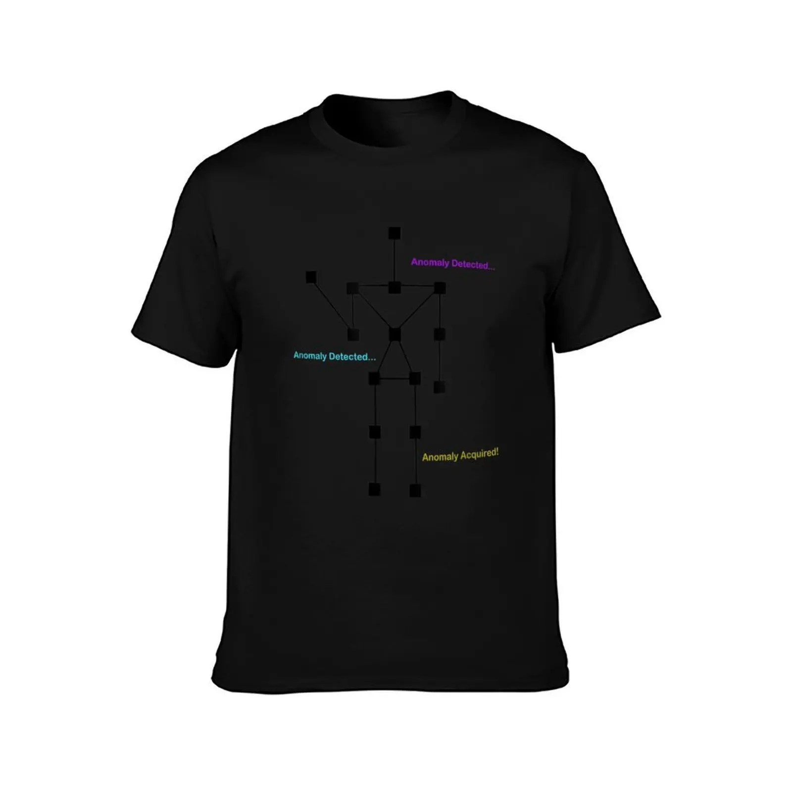 Anomaly Detected T-Shirt, Summer Casual Cotton Tee, Oversized Streetwear Tops, Vintage Graphic Print, Loose Fit Short Sleeve