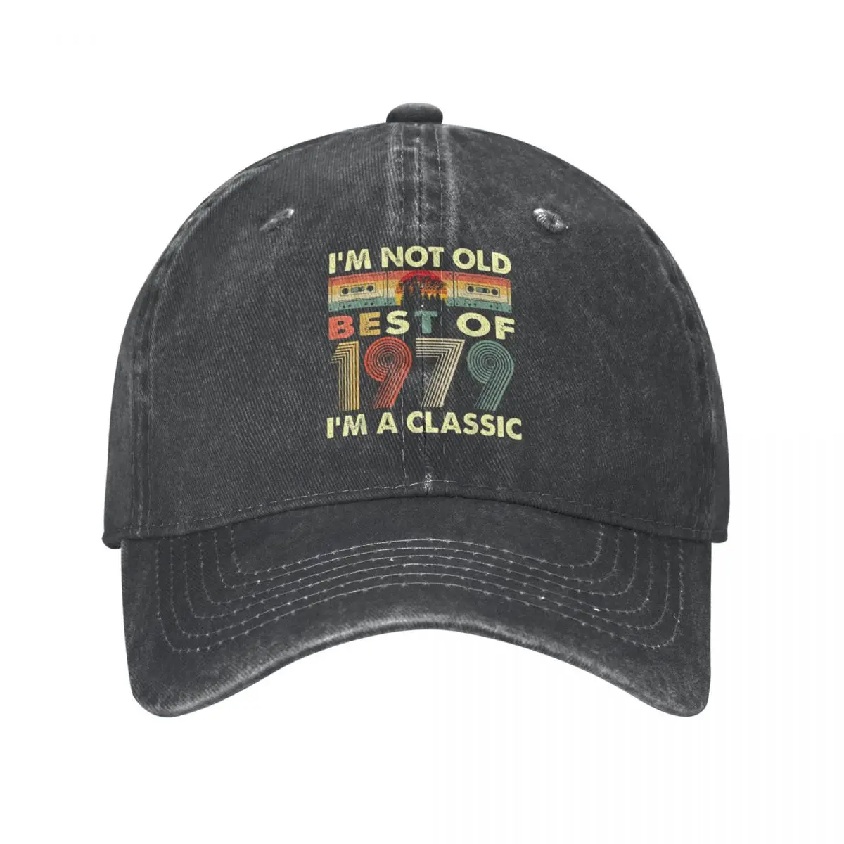 Vintage 1979 45rd Birthday Men Women Baseball Caps I\'m Not Old Distressed Denim Hats Cap Outdoor All Seasons Adjustable Sun Cap