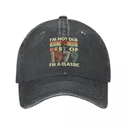 Vintage 1979 45rd Birthday Men Women Baseball Caps I'm Not Old Distressed Denim Hats Cap Outdoor All Seasons Adjustable Sun Cap