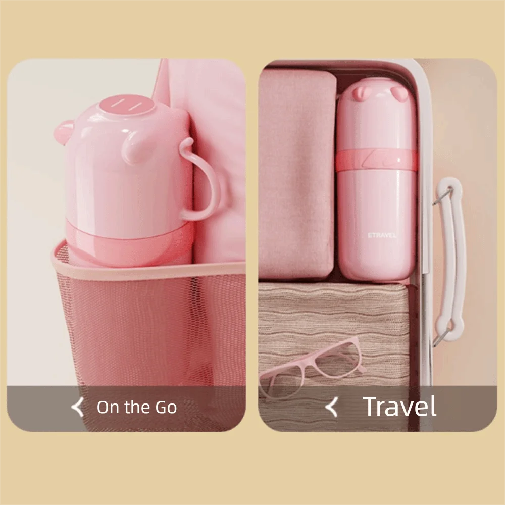 

Multifunctional Sealed Travel Mouthwash Cup Detachable Plastic Toothbrush Box Dustproof with Handle Brushing Cup Dormitory