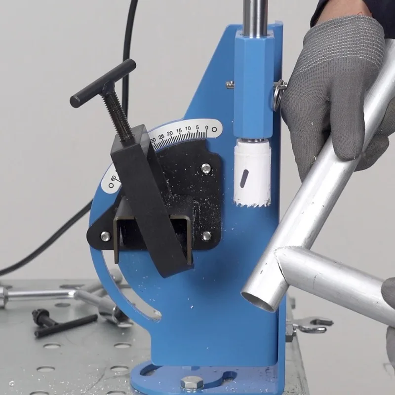 Adjustable Angle, Safe and Reliable Auxiliary Accessories for Round Pipe Drilling and Cutting
