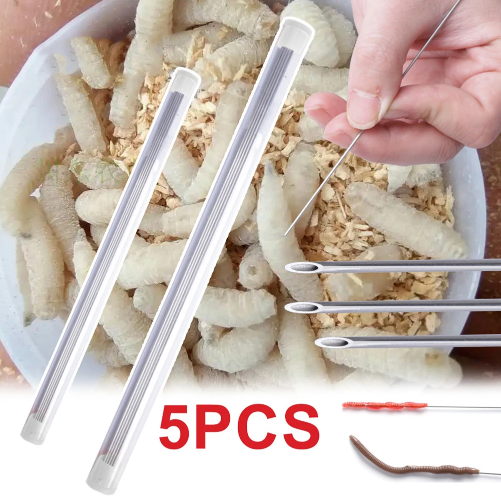 5 قطعة ربط دودة الأرض إبرة دودة الطعوم إبرة الفولاذ المقاوم للصدأ الصيد تزوير إبرة الصيد الطعوم أداة لصيد سمك الشبوط