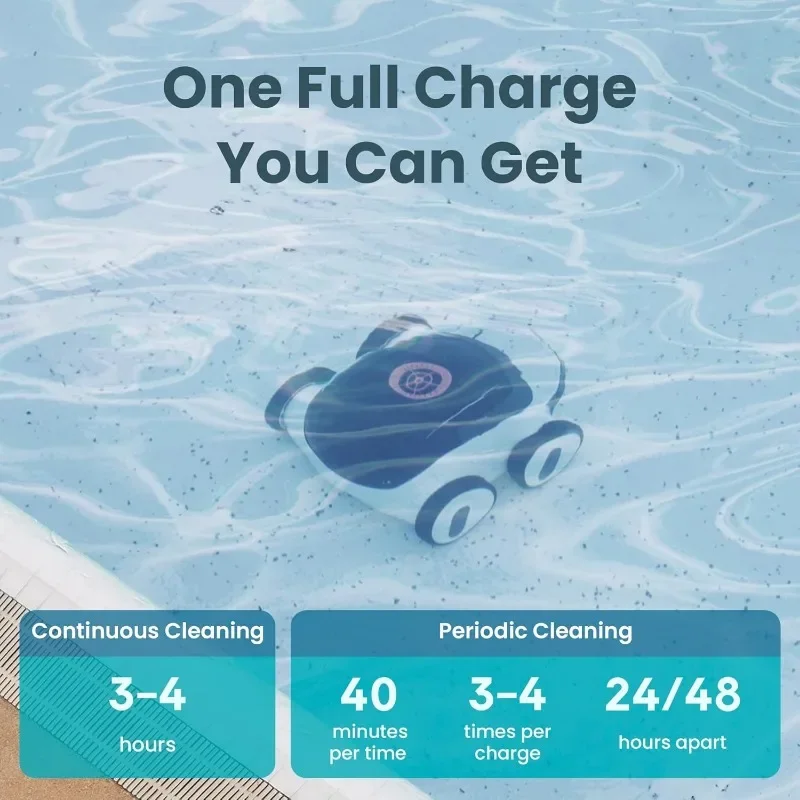 Higgsinno vácuo sem fio piscina, robótico automático, App, dura até 240 minutos, ultra-fino filtro duplo Ideal