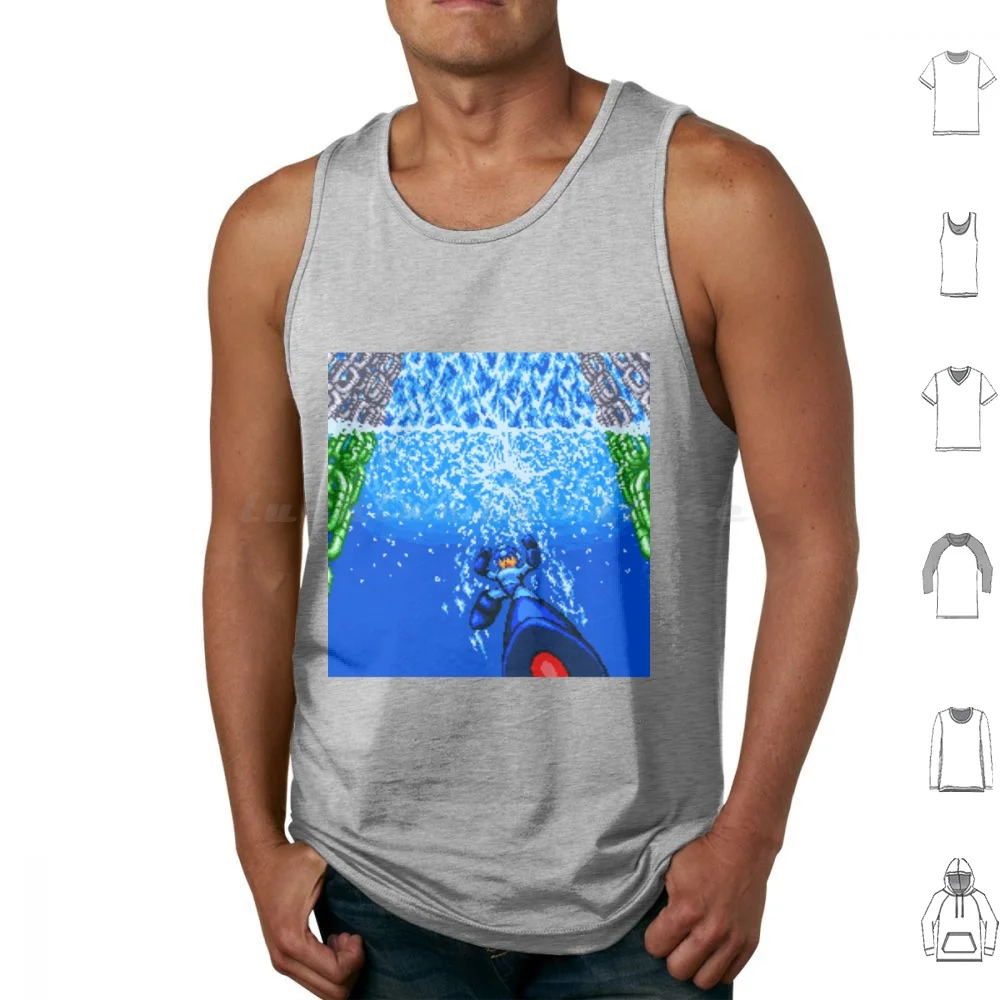 Megaman 2 Bubble Man Stage Tank Tops Print Cotton Megaman 2 Stage Select Megaman 2 Rockman 2 Rockman Megaman Mega Man