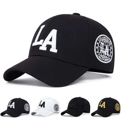 Czapki baseballowe unisex LA Leter z haftem Snapback Wiosna i jesień Regulowane czapki na co dzień Kapelusz z filtrem przeciwsłonecznym