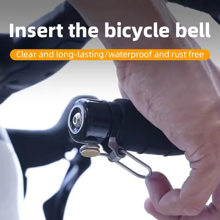 

Bicycle Handlebar Plug Bell Bike Horn Waterproof Mini Bicycle Bell Cycling Safety Warning Alarm Loud Sound Ringer Bike Accessory