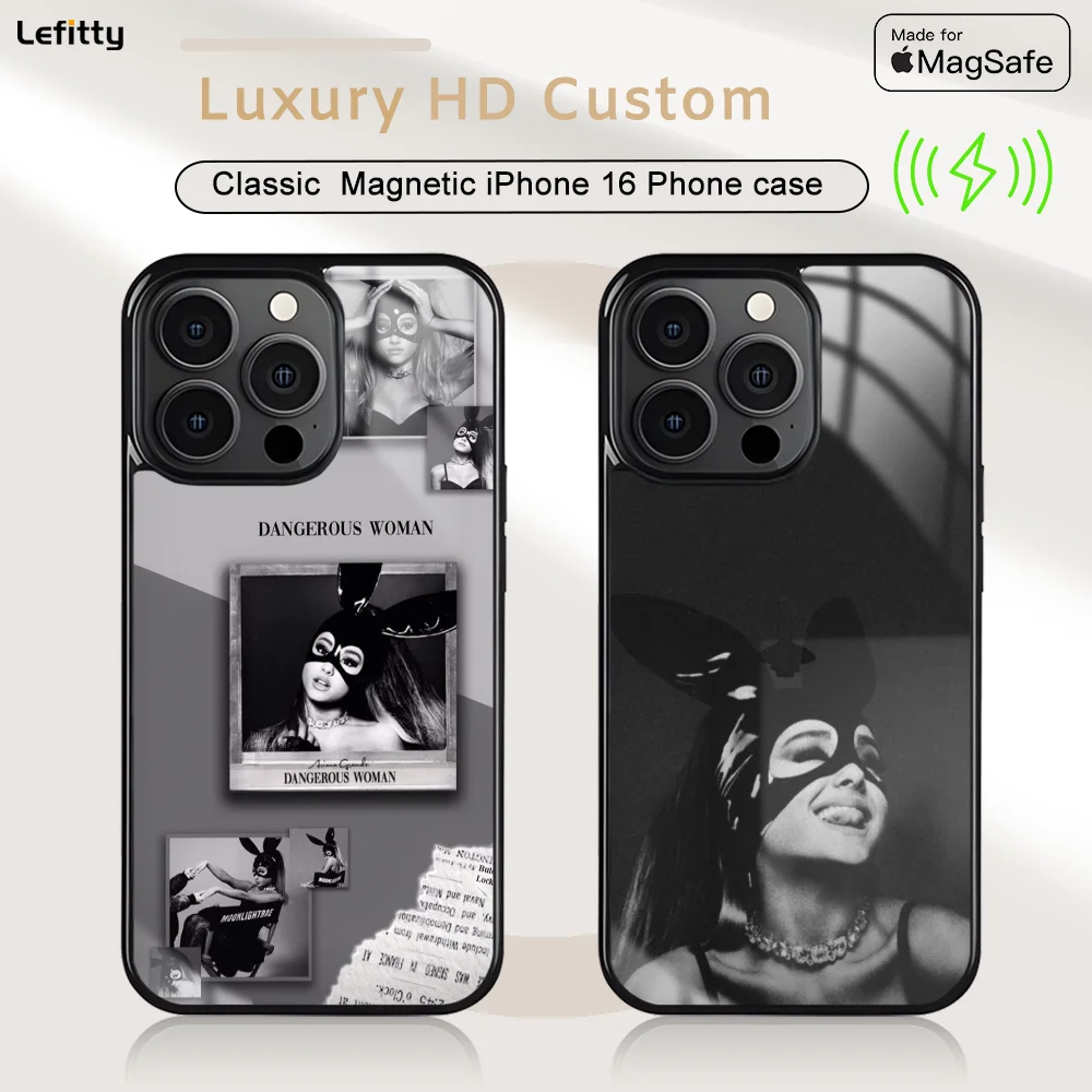 

Arianas G-Grande Phone Case For iPhone 16 15 14 13 12 11 Pro Max Plus Mini Magnetic Magsafe Wireless Charging Cover