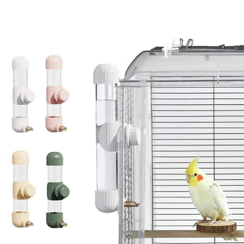 

Bird Water Feeder Automatic Firing Pin Bird Drinker Parrot Feeding Water Bottle Hanging BirdCage Waterer BirdCage Accessories