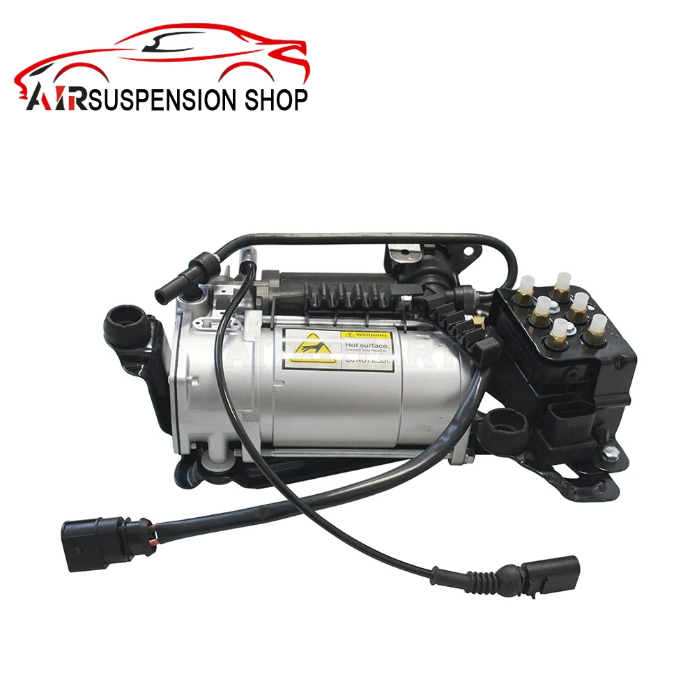 Air Suspension Compressor Pump w/Valve Block For VW Phaeton Bentley Continental GT 2003-2012 3D0616005M 3D0616005Q 4154030462