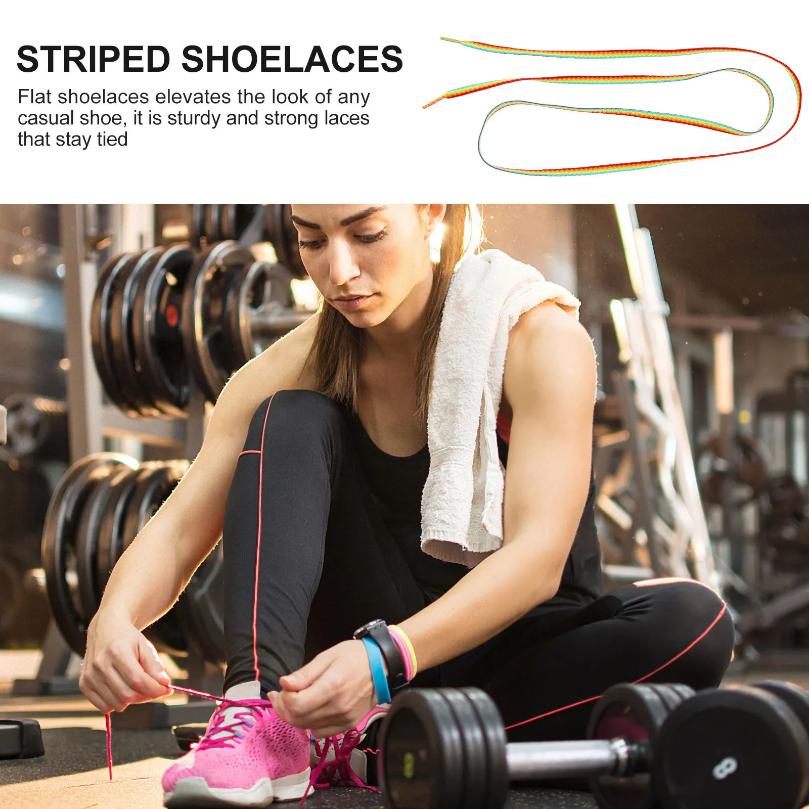 

3D Радужные шнурки, плоские кроссовки из полиэстера, завязки для обуви, спортивные полосатые шнурки, прочные, сильные, завязанные, отличное качество изготовления, подарок