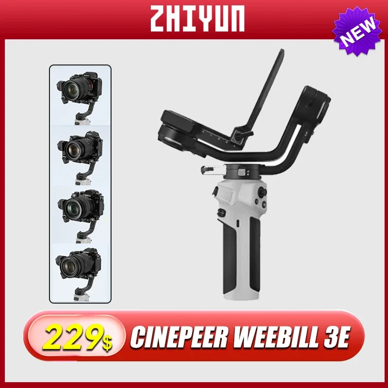 ZHIYUN CINEPEER WEEBILL 3E 3-Axis Camera Stabilizer Gimbal Blutooth Control Cameras Gimbals for DSLR Mirrorless Cameras