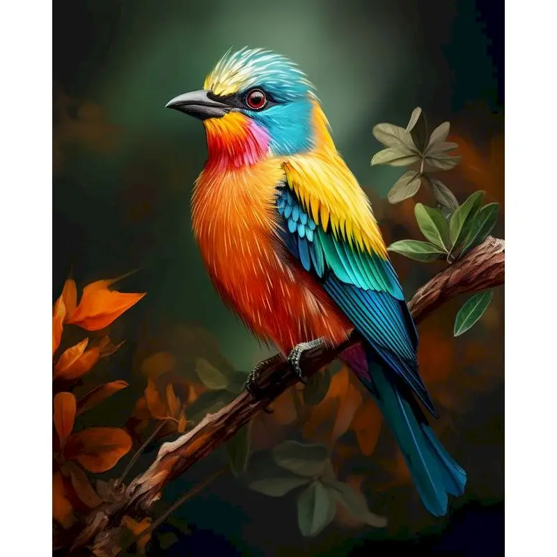 

GATYZTORY Diy Painting By Numbers For Adults Animal Bird Handicraft Acrylic Paint Frameless Wall Picture With Numbers Wall Decor