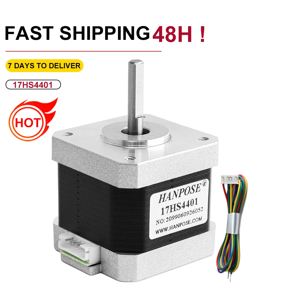 42 Step motor 12v 1.5A 40N.CM 17HS4401 High torque low noise for cnc 3D printer motor Monitor Equipment    Nema17 Stepper Motor